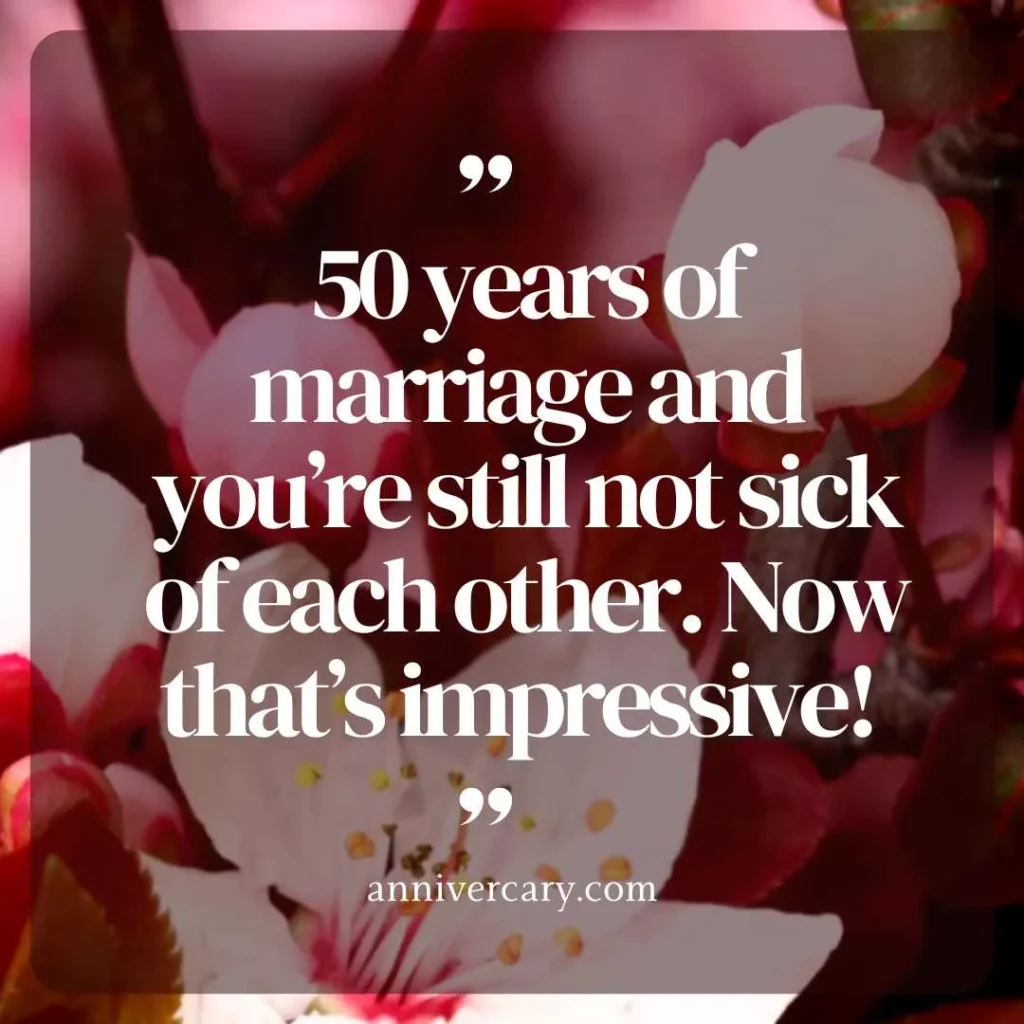Humorous 50th Wedding Anniversary