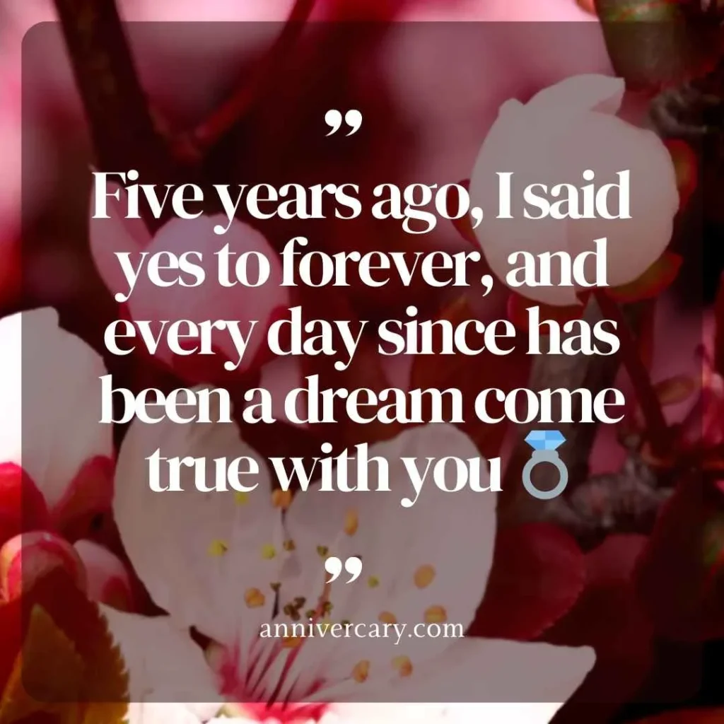Romantic 5th Wedding Anniversary Wishes