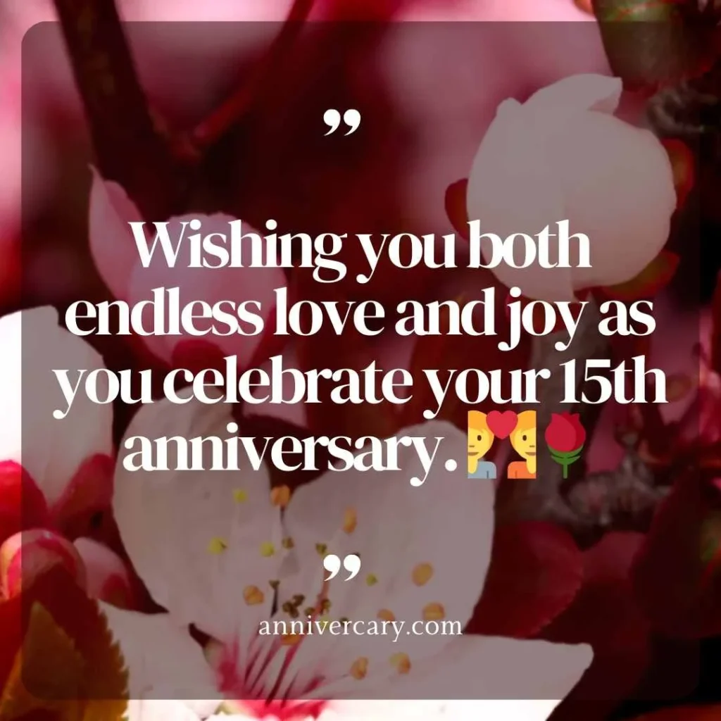 15th wedding anniversary wishes