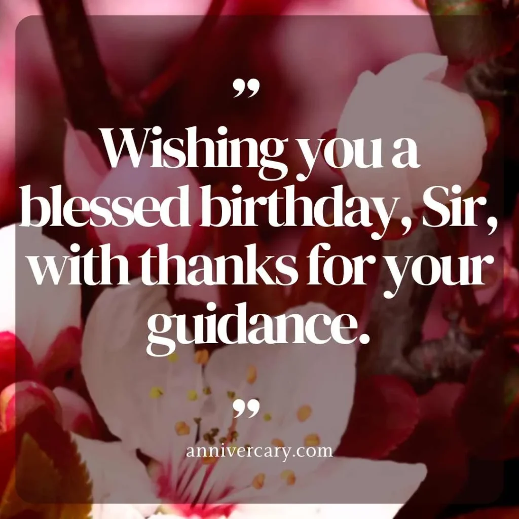 Birthday Wishes for a Mentor Sir