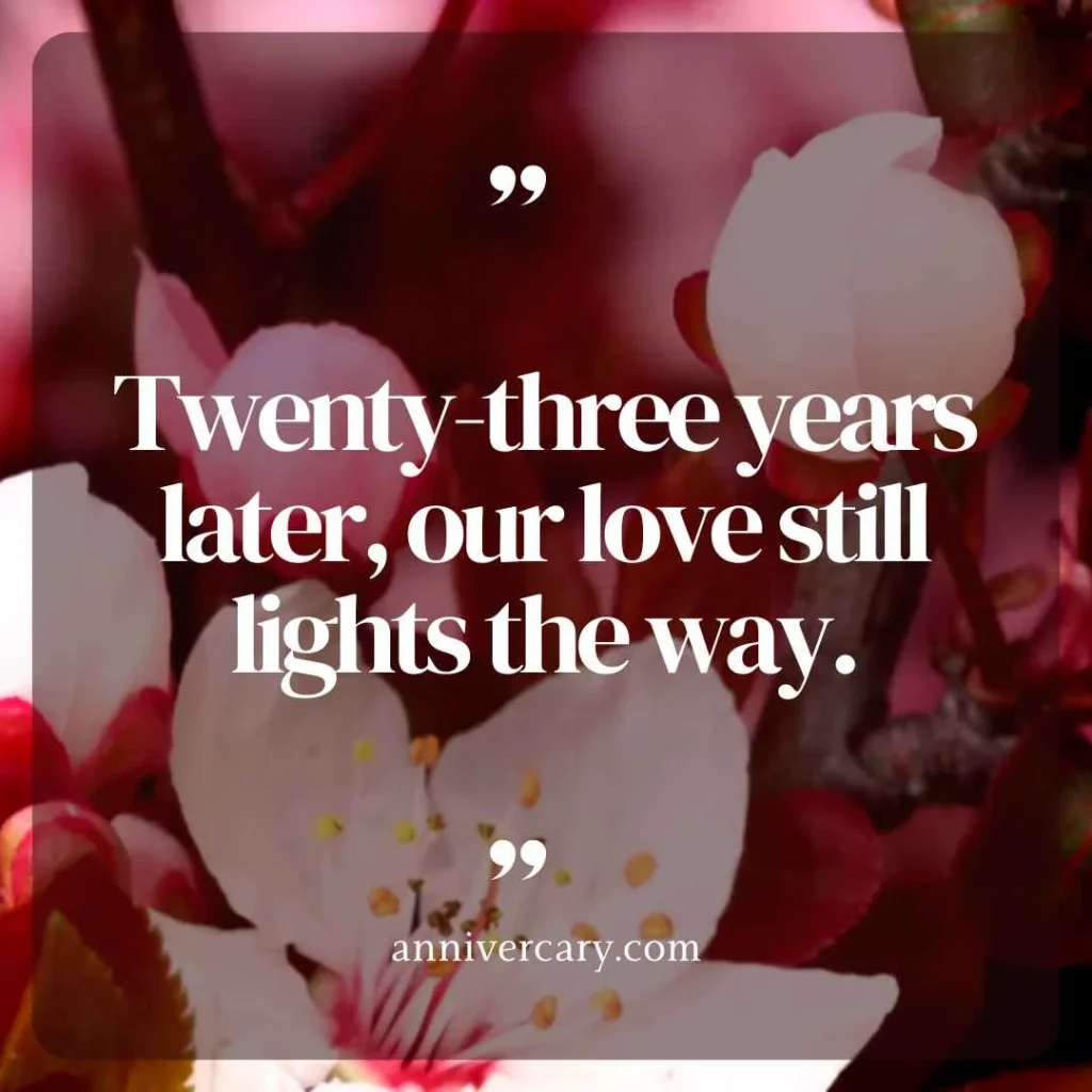 Short 23rd Anniversary Quotes