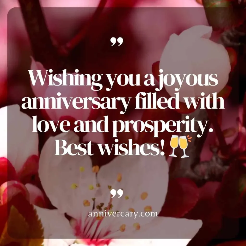 Formal Anniversary Wishes