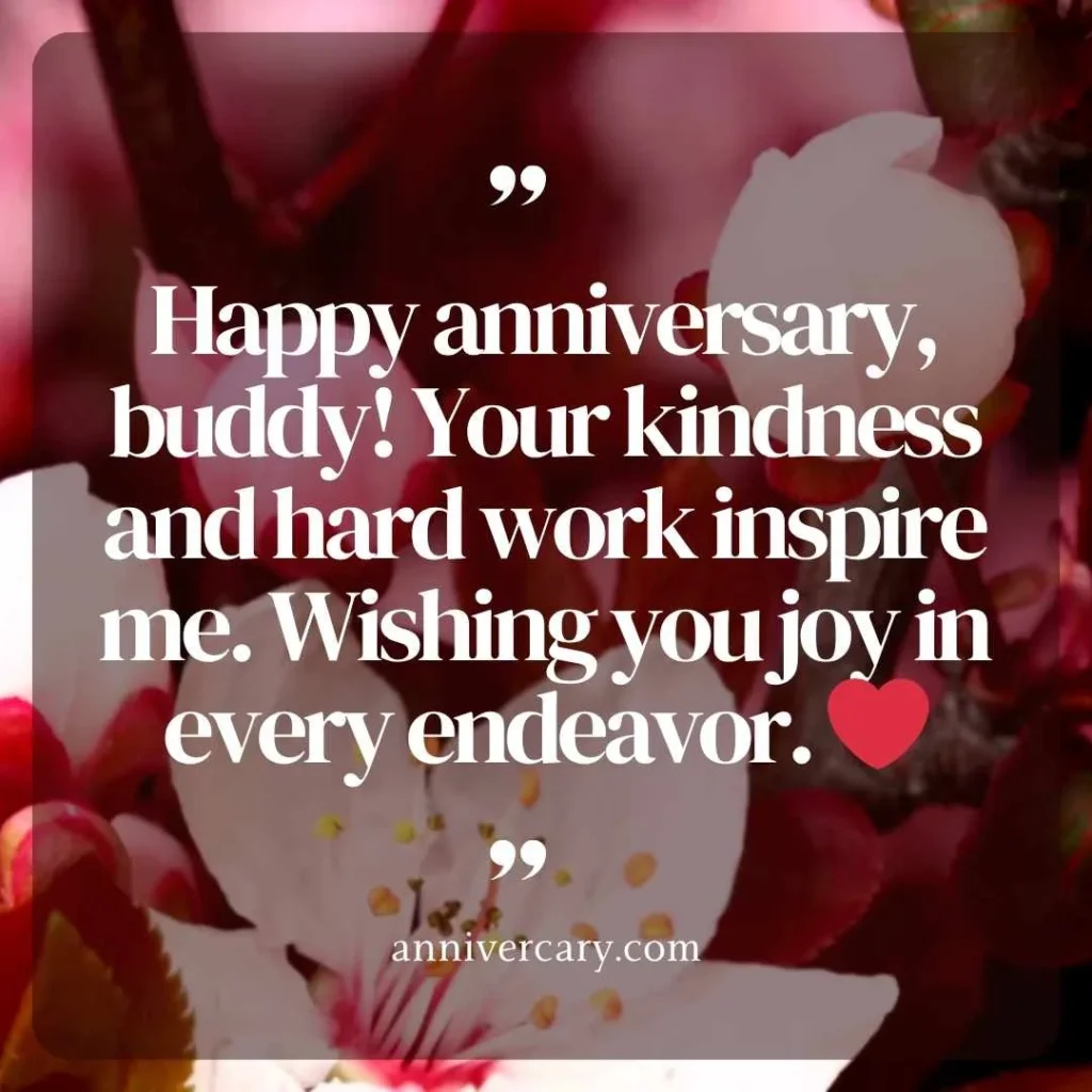 Work Anniversary Messages for Friends